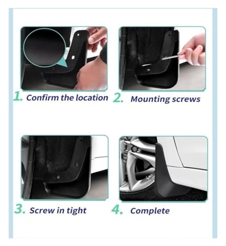 Protectores contra salpicaduras para Toyota Corolla E160 y Axio Hybrid 2012-2018 5