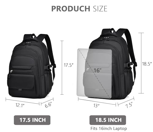 Image of PRLINJSK Girls Backpack for College High Middle School Student, Cute Aesthetic Bookbag for Teens Women with Accessories,Black