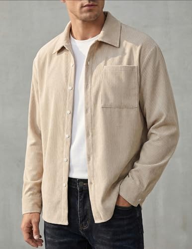 Image of ZAFUL Men's Shacket Aztec Print Shirt Jacket Flannel Button Up Turndown Collar Overshirt Chest Pocket Button Flap Thick Shirt