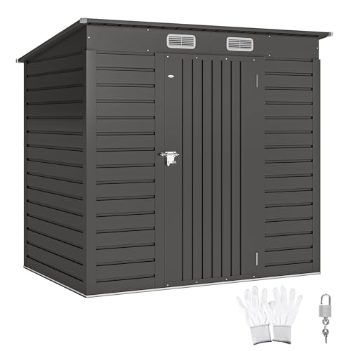 Outsunny Abri de Jardin en métal 2,5 m² Facile à Monter, cabane de Jardin 191x130x183cm...