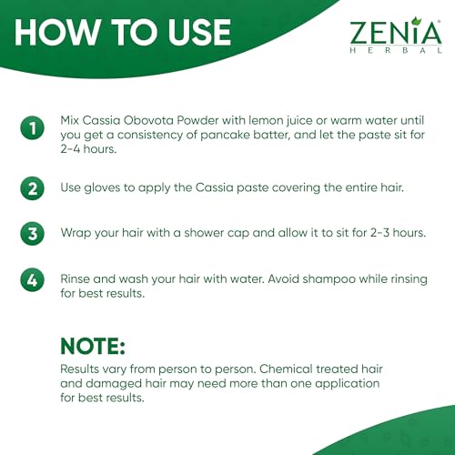 Zenia 100% Pure Neutral Henna Powder (Cassia Obovata) | 2.2lbs (1kg) | Colorless Henna for Hair | Natural Hair Conditioner | for Silky, Soft & Shiny Hair
