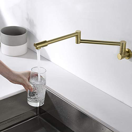 Robinet de cuisine double joint pivotant pliable et orientable