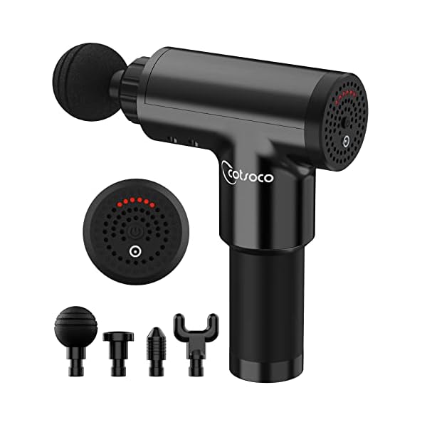 Rybozen Massagepistole Massage Gun, Masajeador de Tejido Profundo Recargable Inalámbrico,Tragbares Massagegerät Elektrische Deep Tissue Massage Gun