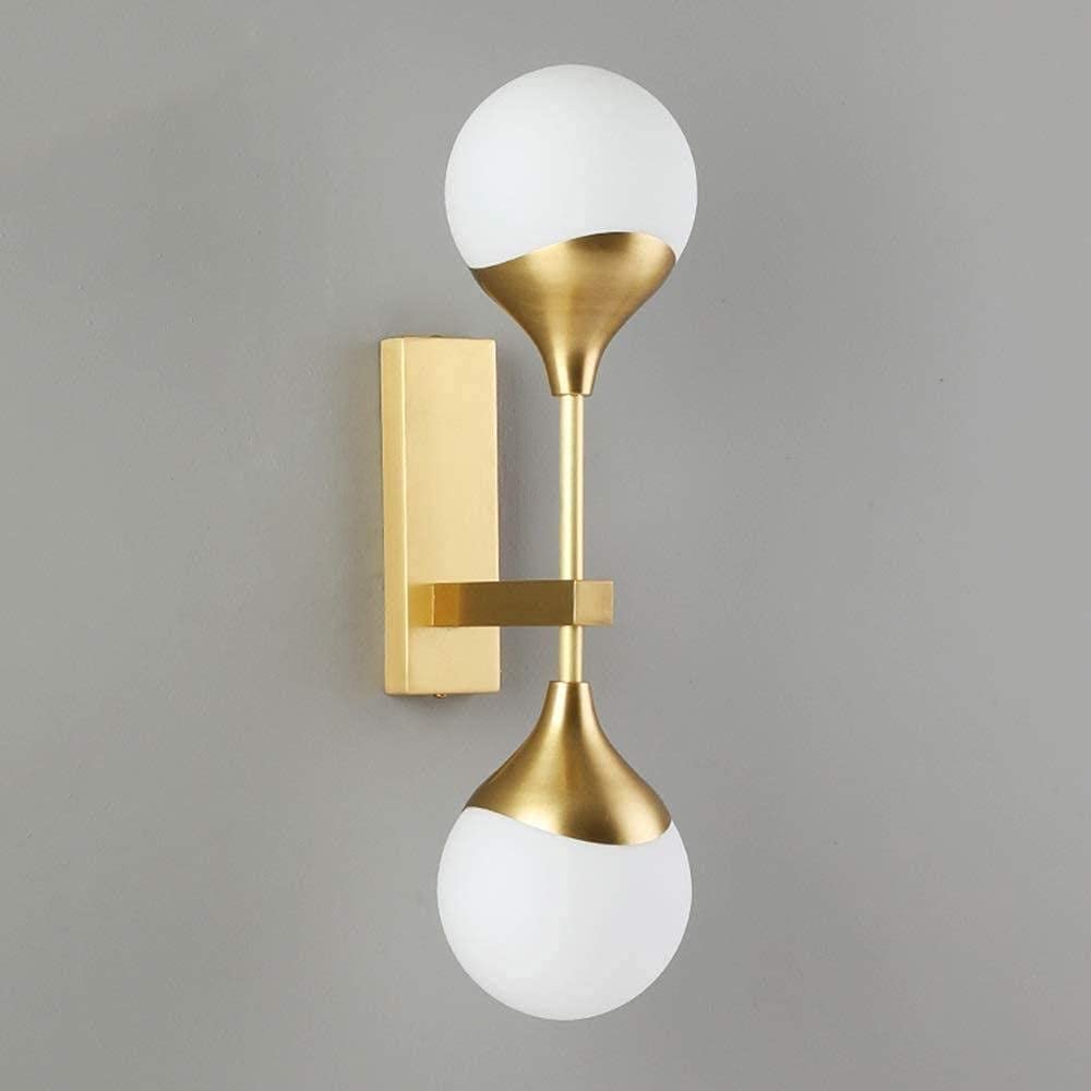 Lampa ścienna wnętrze nowoczesna kreatywna lampa ścienna jasna nordycka nowoczesna złota salon miedziana ściana modernnimalistyczna dom sypialnia lampa przejście szklane kule kinkiety