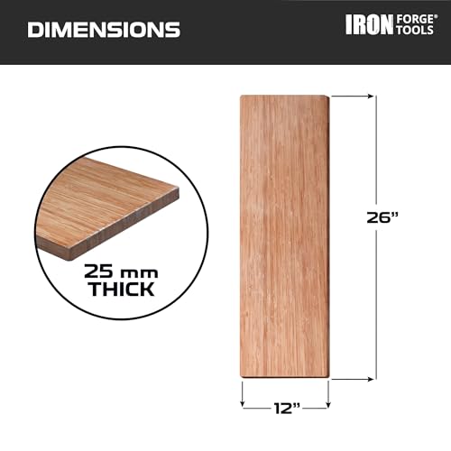 Iron Forge Tools 26x12 Wood Folding Grill Shelf Accessory - Charcoal Grill Accessories for Pellet Smoker Barbeque - Compatible with Traeger Pro 22, Pro 575, Ironwood 650 Series Texas Elite, Eastwood by Iron Forge Tools - Image 2