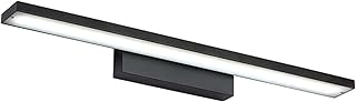 Luz Frontal para Espejo de baño, Impermeable, a Prueba de Humedad, Mural Minimalista Creativo, Luces de Tira largas para Hotel, Color Negro (80 cm, luz cálida)