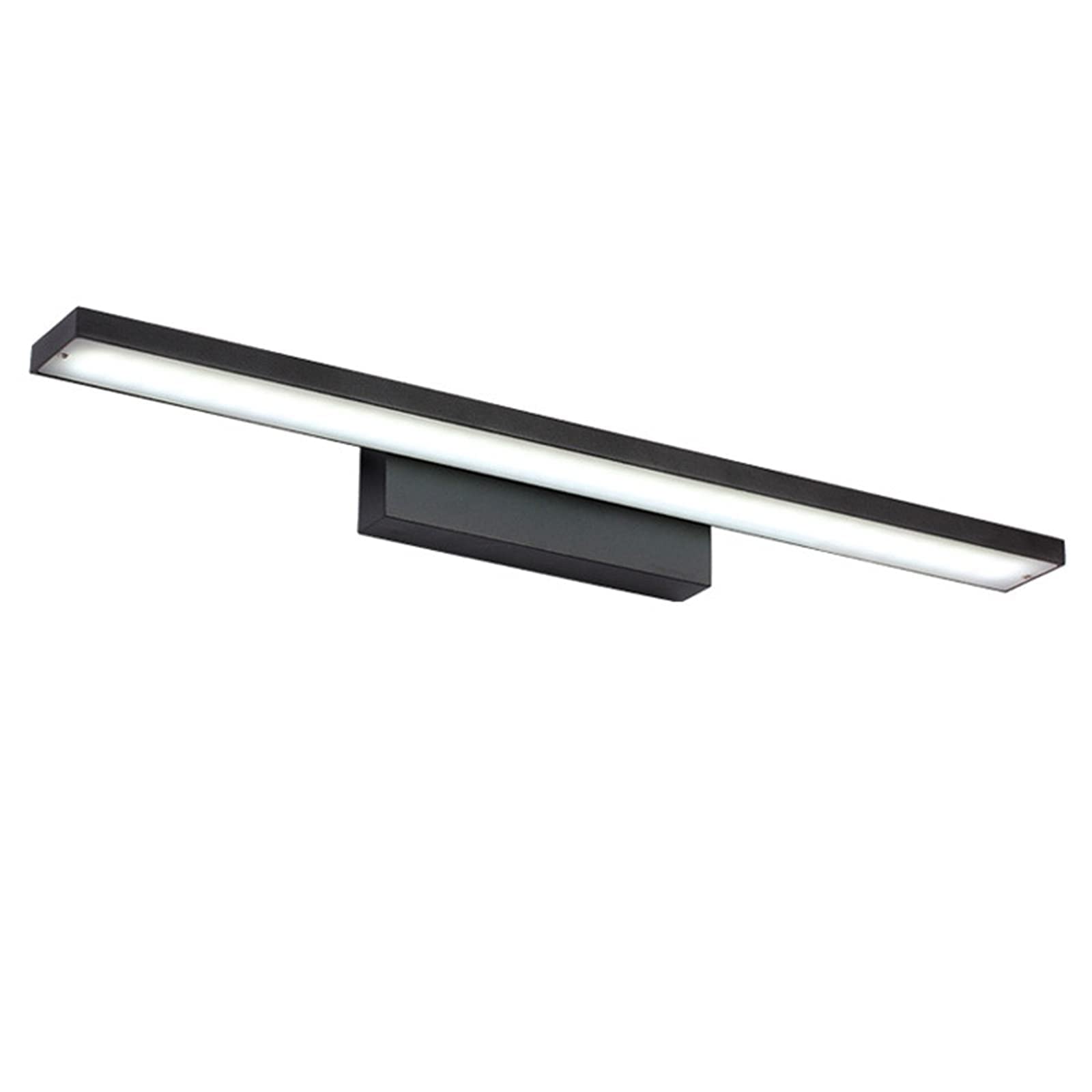 Applique murale LED miroir salle de bains étanche longue bande noire de 80cm
