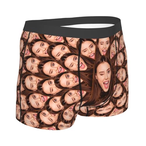 MYZQIFF Boxer personnalisé avec Visage drôle pour Hommes, caleçon...