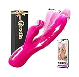 Cacuola Vibrador Conejo 3 en 1 para Mujer con Empuje Telescópico, Impermeable
