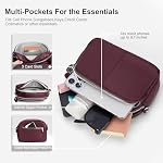 Befen Petit véritable appareil photo en cuir Sacs pour le corps des femmes Purs de croix Sac à main triple Zip avec les fentes de carte de crédit