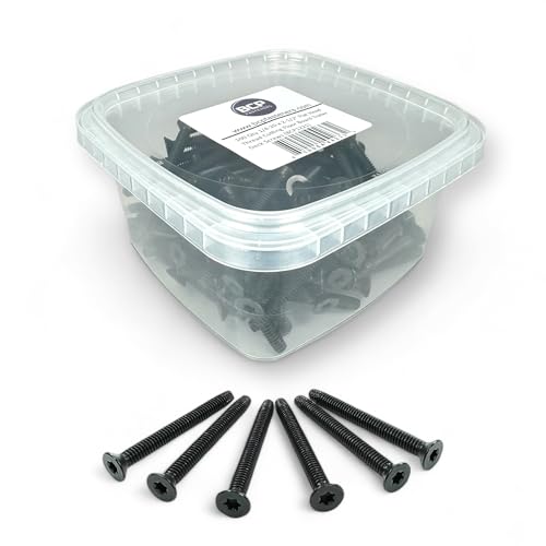BCP Fasteners 1/4-20 x 2 1/2 Self Tapping Trailer Deck Screws, Flat Head Type F Thread Cutting, Star Drive T30, Steel Floorboard Screws for Wood and Metal, Black Phosphate, 100 Pack (BCP1221) by BCP Fasteners - Image 8