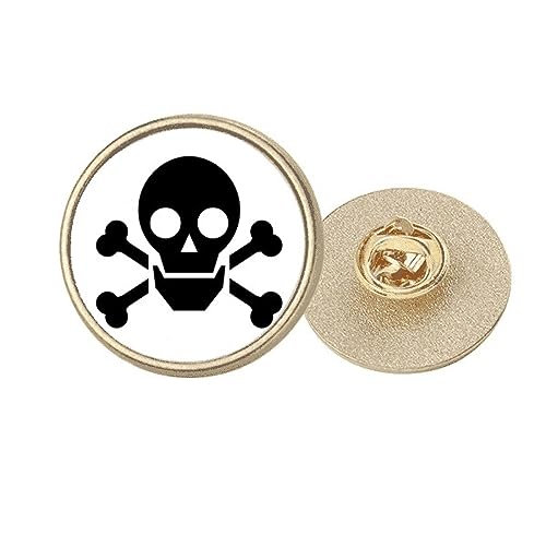 Broche ronde Checal en métal doré au design géométrique et finitions soignées