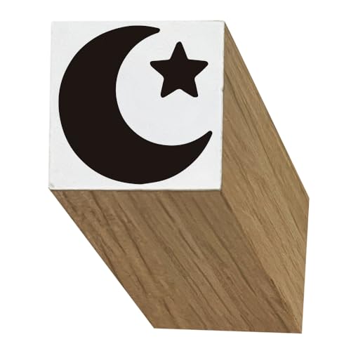 BREA-1991- スケジュール 手帳用 カレンダー用 スタンプ 惑星記号 宇宙関連 はんこ 1cm角 1.5cm角 2cm角 (24_月と星, Ｌサイズ 2ｃｍ角)