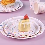 Colorful Birthday Plates and Napkins 168PCS Happy Birthday Party Plates Set for Holiday Party Supplies Bubble Decorations,Confetti Colorful Paper Plates Disposable Tableware Serve 24 - Image 5