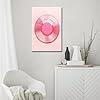 Vintage Light Pink Vinyl Record Wall Art Poster Retro Maximalist Eclectic Canvas Picture Art Decor Y2k Girly Print Trendy Family Home Room Decor Aesthetic 30X45 CM Wrapped Framed #5