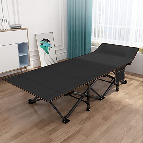 LILYPELLE Folding Camping Cot, Extra Wide Heavy Duty Sleeping Cots with Carry Bag, Double Layer Oxford Portable Travel Camp Cots for Home, Office Nap and Outdoor Beach - Thumbnail 6