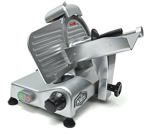 KWS Premium MS-6SS 200w Electric Meat Slicer 7.67-Inch Stainless Steel Blade, Frozen Meat/Deli Meat/Cheese/Food Slicer Low Noises Commercial and Home Use - Thumbnail 3
