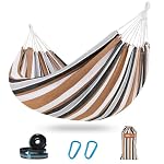 Lazy Daze XL Double Brazilian Hammock, Portable Cotton Camping Hammock