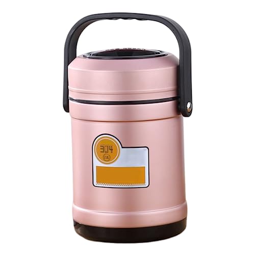 ANSNOW Contenitore per Cibi Caldi Edi, Contenitori per Pranzo Al Sacco a Bocca Larga, Impilabili, a Prova Di Perdite, in Acciaio Inossidabile, per Uomo e Donna, per Campeggio da Picnic/Rosa/2,5 Litr