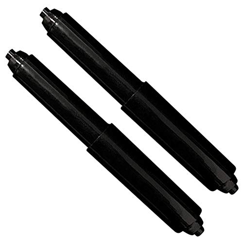 Yooha 2Pcs Toilet Paper Holder Roller Insert Spindle Bathroom Replacement Plastic Spring Loaded Toilet Paper Holder Insert Spindle(Black)