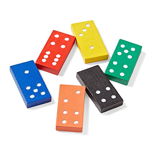 Juego de dominó de madera hand2mind, 6 sets de 28 piezas miniatura 4