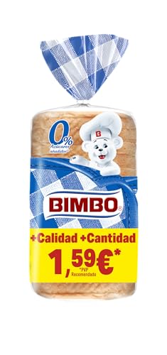 Bimbo - Pan de molde Blanco con Corteza 0% Azúcares Añadidos, 430 g