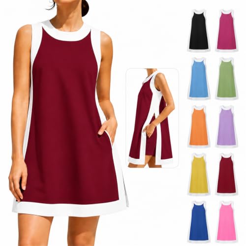 Summer Sets for Women Casual Color Block Sleeveless Top Lounge