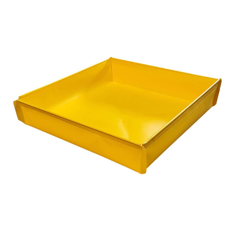 Enpac Flexible Utility Tray; PVC Fabric Collapsible Folding Containment Tray with Reinforced Low Profile Side Walls, Made in America, 2' x 2' x 4.75"