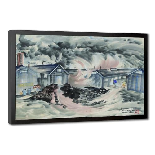 Toile Tempête de poussière Chiura Obata pour la décoration murale du salon ou bureau
