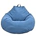 Librao Bean Bag Chair Sofa Cover(No Filler), Lazy Lounger High Back Large Bean Bag Storage Chair Cover Sack for Adults and Kids Without Filling (Blue, M)