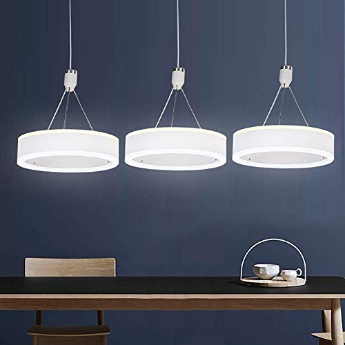 Lustre LED moderne blanc en fer et acrylique réglable pour salon