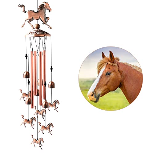 Horse Copper Wind Chimes, Outdoor Decor, For Mom For Grandma For Women From Daughter And Son,Horse Decor, Gifts For Aunt, Gifts For Women #TOP1