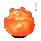 Lámpara de Sal del Himalaya Natural Cuenco Grande 3-5 Kg + 1 Bombilla de Led de Repuesto Enchufe Europeo