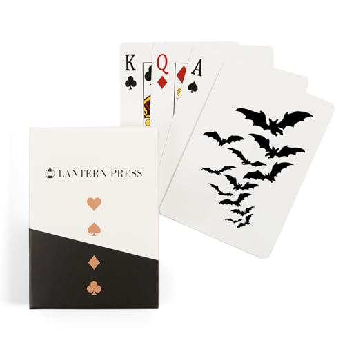 Lantern Press Bats naipes póker 52 cartas para adultos