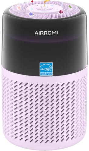 AIRROMI HEPA Air Purifier for Bedroom&Home,Pet Air Purifier for Home Pets,Removes Pet Odor,Cat Litter Smell,Dust,Smoke&Allergies,Quiet Room Air Purifier with Scents,360°Air Cleaner,A2005 Purple