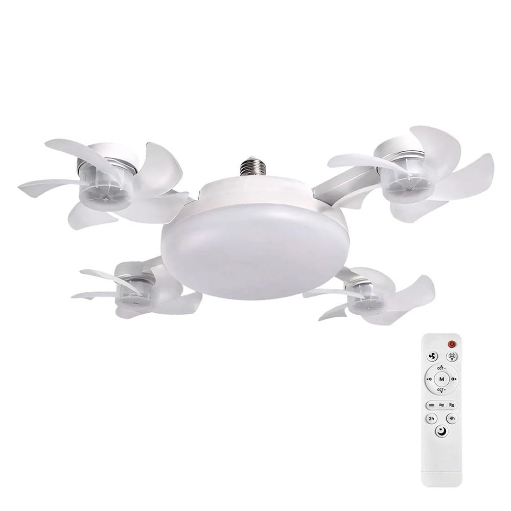 Regulowany wentylator sufitowy LED z pilotem do salonu lub sypialni