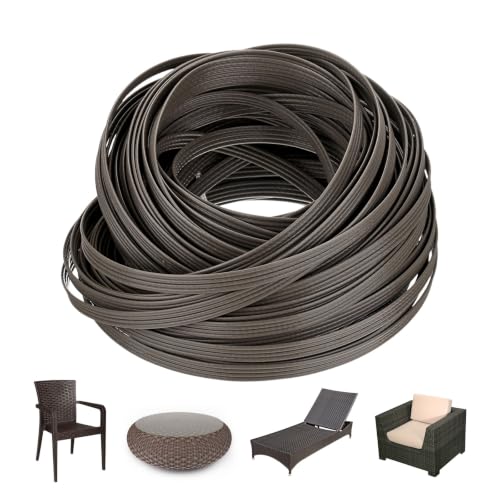 M METERXITY 1-Pack Wicker Repair Kit 100Ft Plastic Flat, Gray