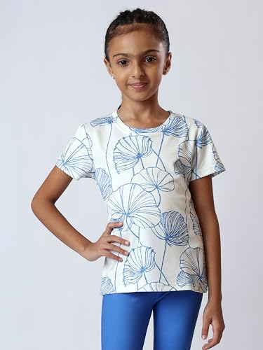 Image of Girl's Active Sports Wear Solid Short Sleeve Running Workout Tshirts Athletic Tops Lightweight Quick Dry Training Yoga Round Neck Tshirt (4 to 14 YRS)