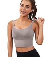 Everrysea Sports Bras for Women High Support Longline Workout Tank Tops Built in Bra Strappy Yoga...