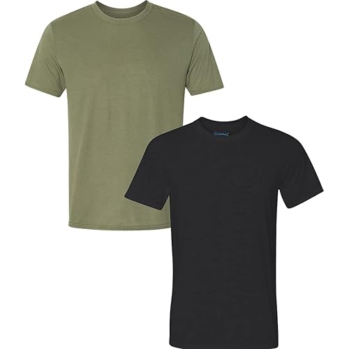Gildan Men's Moisture Wicking Polyester Performance T-Shirt, 2-Pack