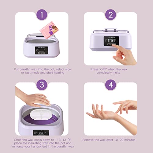 Easyinbeauty Paraffin Wax Machine For Hand And Feet, Touchscreen 3000Ml Paraffin Wax Warmer With 6 Pack Lavender Wax (2.64Lbs), Paraffin Hot Wax Spa For Therapy, Paraffin Bath For Smooth And Soft Skin #TOP4