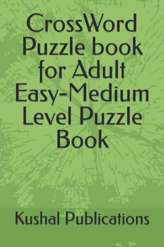 CrossWord Puzzle book for Adult Easy-Medium Level Puzzle Book