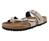 Birkenstock Women's Mayari Vegan Sandal (Stone Pull Up Birko Flor), Vegan Stone Pull Up Birko-flor,...