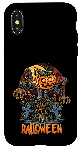 Iphone X/Xs Halloween Scarecrow Pumpkin Phone Case Halloween Lover Gift Case #TOP13