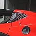 Carbon Fiber Side Window Louvers Air Vent Shades Cover Trim for Chevrolet Corvette C8 Coupe 2020-2025 (Carbon Fiber-Red Line)