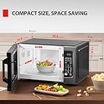 TOSHIBA EM131A5C-BS Countertop Microwave Ovens 1.2 Cu Ft, 12.4" Removable Turntable Smart Humidity Sensor 12 Auto Menus Mute Function ECO Mode Easy Clean Interior Black Color 1000W - Image 5
