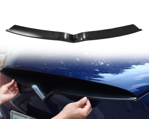 Image of Front Grille Insert Trim for Tesla Model X 2016-2020 Car Exterior Accessories ABS Imitation Carbon Fiber Outer Decoration