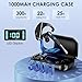 EKVANBEL Bluetooth Headset V5.3, Wireless Earpiece with 1000mAh Charging Case, 96H Talktime, Hands Free Noise Canceling Headphones with Dual-Mic for Computer Cell Phones Trucker Home Office Work