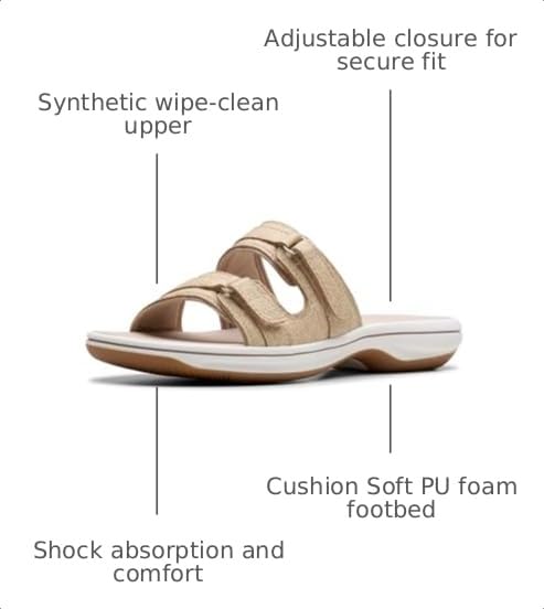 Image of Clarks womens Breeze PiperSlide Sandal | Casual Sandals