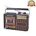 Produktbild Lychee Tragbarer Retro Kassetten/Kassettenrekorder,AM/FM / SW1-2-Vier-Band-Radio, integriertem Stereo Lautsprecher, 3,5mm-Kopfhöreranschluss, Unterstützung für SD/USB-Eingang